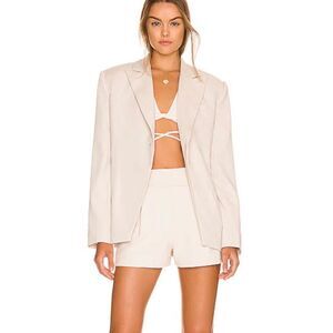 NWT Susana Monaco x REVOLVE Tailored Short in Blanched Almond, $130 XS E6